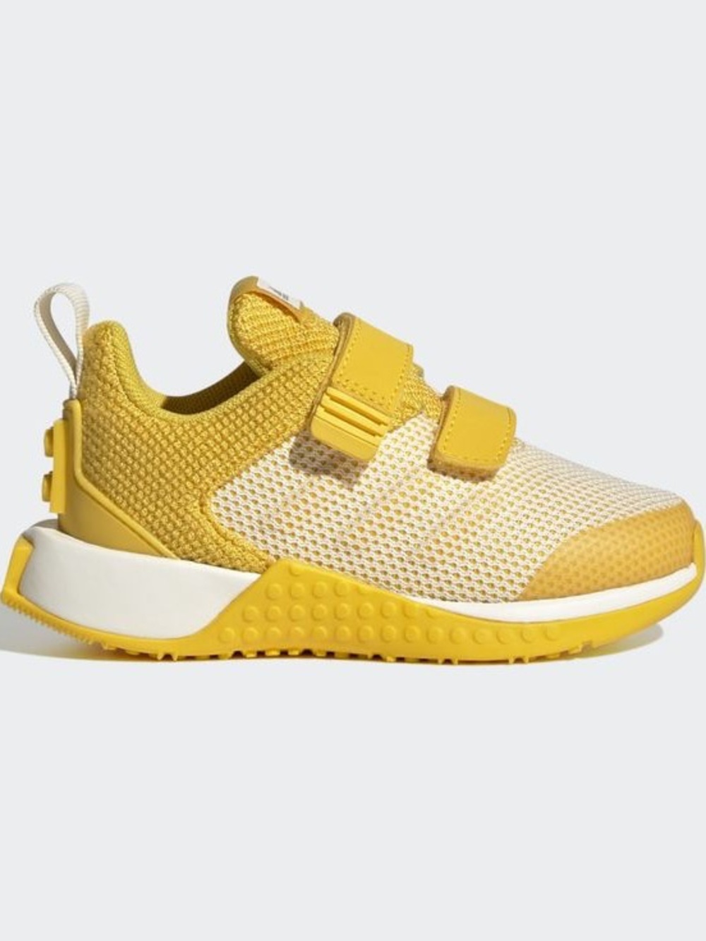 Adidas x LEGO Kids Sneakers Yellow White Size US 9.5 Velcro Shoes